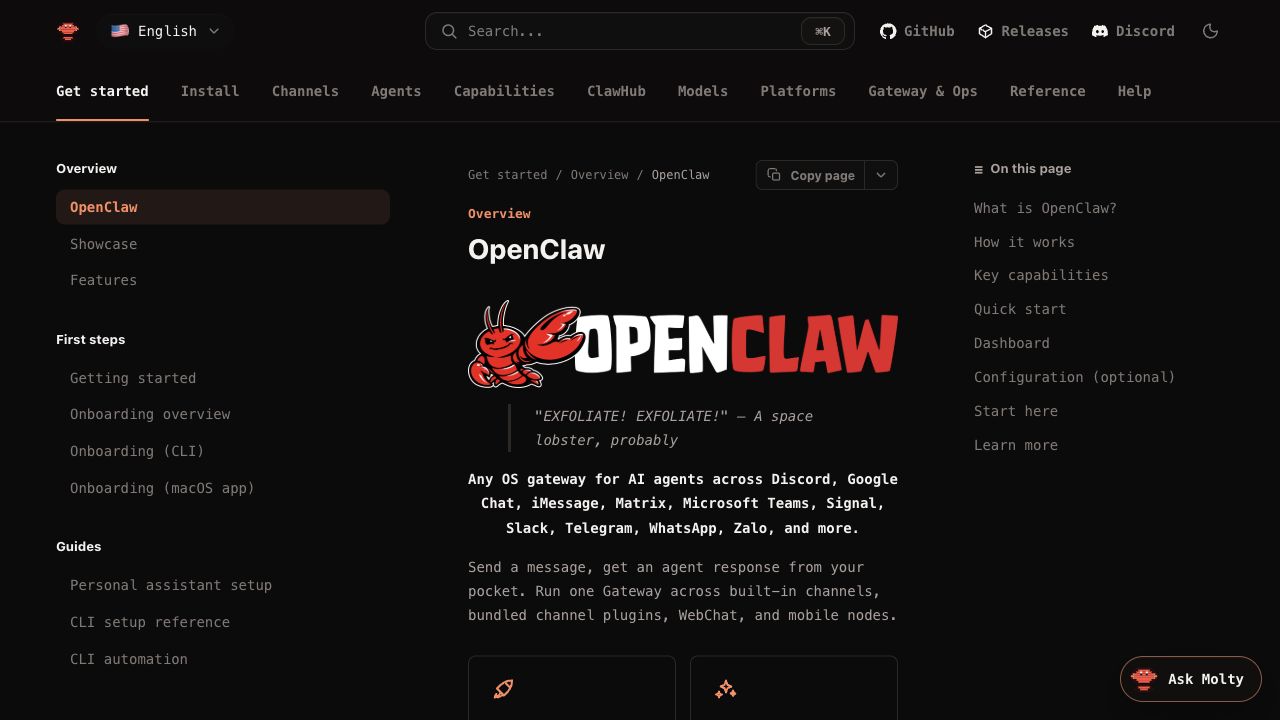 OpenClaw 文档截图
